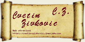 Cvetin Živković vizit kartica